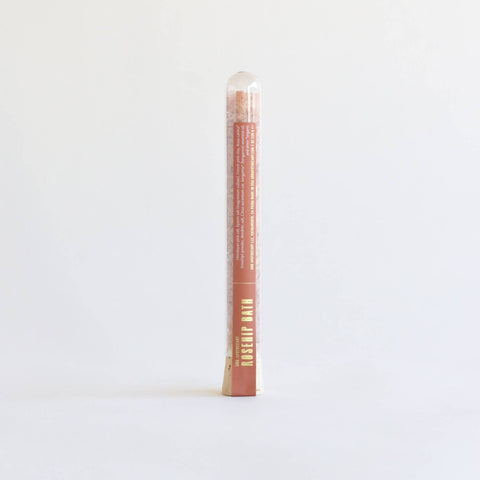 SALT SOAK TEST TUBES - GLASS - GIFTS: ROSEHIP BATH TEST TUBE