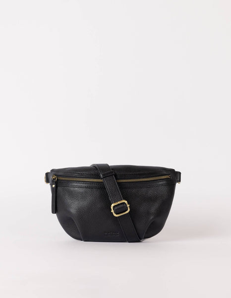 Leather Bum Bag Milo - Black Soft Grain