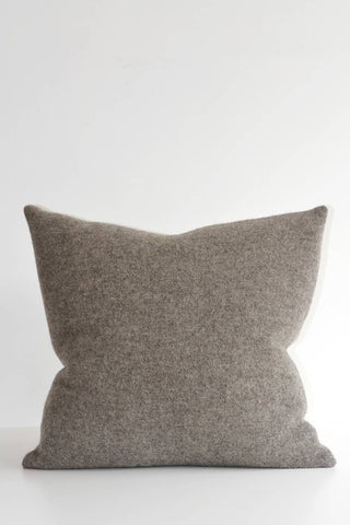 Trafalgar Double Sided Pillow | Grey/Chestnut | 22” x 22”