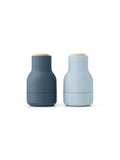 Bottle Grinder, Small, 2 pcs.: Blues w. Beech Lid