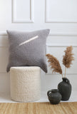 Baldwin Wool Pillow | Dark Grey Boucle | 22” x 22”