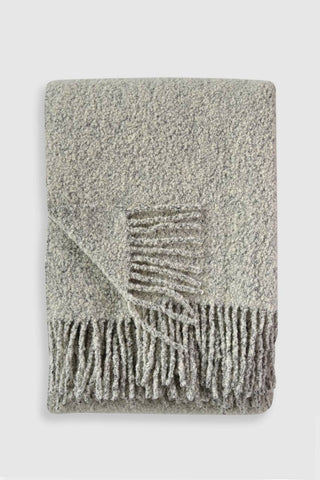 Baldwin Wool Boucle Throw | Ivory Melange