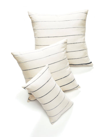 Recycled Stripe Pillow | Grey | 20" x 20"