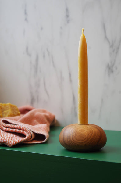 Butternut Wood Candle Holder - Sea Urchin