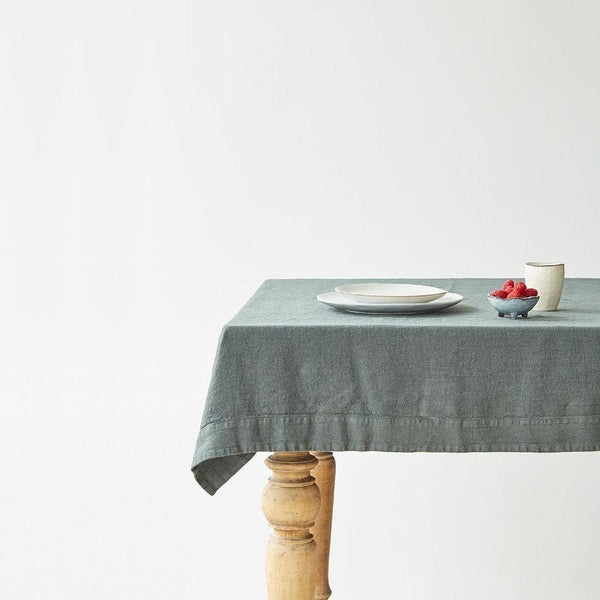 Linen Tablecloth | 55” x 98” | Forest Green